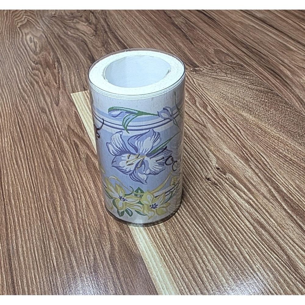 Vintage EDP Ribbons 444-04 Wallpaper Border Roll Floral Flowers‎ Home Decor 90s